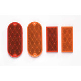 Manufacturer Varies Color Reflector,Oval,Amber,4-3/8" L 21-0024-02