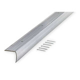 Sim Supply Stair Edging,Silver,36in W,Aluminum  2RRW3