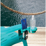 Adams Big Easy Teal 18.9 In. Square Resin Stackable Side Table 258367 851469