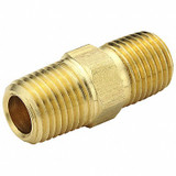 Parker Hex Nipple, Brass, 1/4 in Pipe Size,MNPT 216P-4
