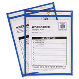 C-Line Products Shop Ticket Holder,Clear; Blue,PK15 43915
