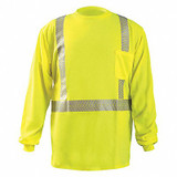 Occunomix Long Sleeve T-Shirt,2XL,ANSI Class 2 LUX-TLSP2B-Y2X