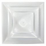 American Louver Ceiling Diffuser,Square,Plastic,6" Duct STR-C-6W-FR