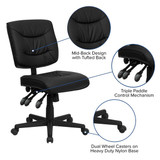 Flash Furniture Office Chair,40.25 in H,Black GO-1574-BK-GG