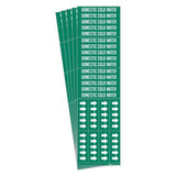 Brady Pipe Marker,Domestic Cold Water,PK5 7084-3C-PK
