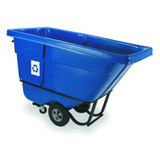 Rubbermaid Commercial Tilt Truck,Standard,1/2 cu. yd.,850 lb.  FG130573BLUE