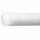 Sim Supply Plastic Rod,PTFE,1/4"Dia,4ftL,White  BULK-PR-PTFE-119