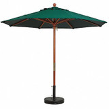 Grosfillex 7ft Wooden Market Umbrella, Forest Green 98942031