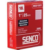 Senco 16-Gauge Galvanized Straight Finish Nail, 1 In. (2000 Ct.)