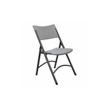 Sim Supply Folding Chair,Blow Molded,Gray,300 lb.  13V429