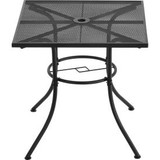 Global Industrial 30"" Square Outdoor Cafe Table Steel Mesh Black