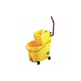 Rubbermaid Commercial Mop Bucket and Wringer,Yellow,8 3/4 gal 2031764