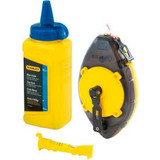 Stanley 47-464 Powerwinder Chalk Line Reel Blue Chalk Line Level