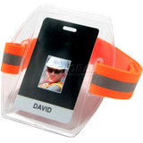Ergodyne Squids Arm Band ID/Badge Holder HV Hi-Vis Orange