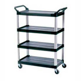 Rubbermaid Xtra Service Cart w/4 Shelves 300 lb. Capacity 40-3/5""L x 20""W x 51