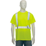 OccuNomix Standard Wicking Birdseye Class 2 T-Shirt W/ Pocket Hi-Vis Yellow 4XL