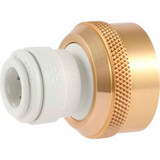 John Guest Brass Female Connector (Garden Hose) 3/8'' x 3/4'' - 11.5 NH 10/PK