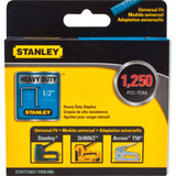 Stanley STHT71837  Heavy-Duty Narrow Crown Staples 1/2"" -1250 Pack