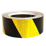 Super Brite Reflective Tape Yellow/Black 2""W x 30'L Roll HRT230YB