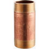 1-1/2 In. X 4 In. Lead Free Seamless Red Brass Pipe Nipple - 140 PSI - Sch. 40 -