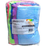 Microworks Microfiber Towels Assorted 2lb. Bulk Bag - 2503-AC-BG