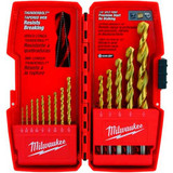 Milwaukee 48-89-0011 Thunderbolt 1/16""-1/2"" 14Pc. Titanium Coated Drill Bit Se