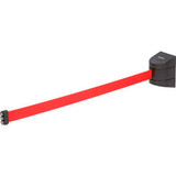 Global Industrial Magnetic Retractable Belt Barrier Black Case W/30' Red Belt