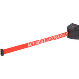 Global Industrial Magnetic Retractable Belt Barrier Black Case W/30' Red ""Autho