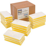 Global Industrial Light Duty Scrub Sponge Yellow/White 3.25"" x 6.25"" - Case of