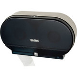 Global Industrial Plastic Twin Jumbo Roll Toilet Tissue Dispenser Two 9"" Rolls