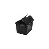ORBIS Flipak Distribution Container FP243-DTMQ-BLACK - 26-7/8 x 17 x 12 Recycled