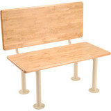 Global Industrial ADA Locker Room Bench Hardwood 42""W x 20""D x 37-1/4""H