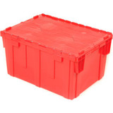 Global Industrial Plastic Attached Lid Shipping & Storage Container 28-1/8x20-3/