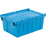 Global Industrial Plastic Attached Lid Shipping & Storage Container 21-7/8x15-1/