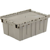 Global Industrial Plastic Attached Lid Shipping & Storage Container 21-7/8x15-1/