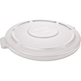 Flat Lid For 32 Gallon Round Trash Container - White