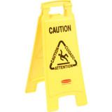 Rubbermaid 6112 Floor Sign 2 Sided Multi-Lingual - Caution
