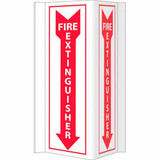 NMC Fire Visi Vinyl Sign Fire Extinguisher 8-3/4""W x 16""H Gray