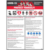 COVID-19 Protect Yourself Poster 18"" X 24"" Synthetic Paper