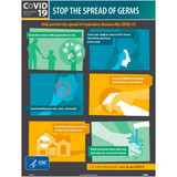 Stop The Spread Of Germs Poster English 18"" X 24"" Synthetic paper
