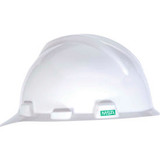 MSA V-Gard Hard Hats Front Brim 1-Touch Suspension White 10057441