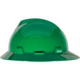 MSA V-Gard Hard Hats Full Brim Fas-Trac Suspension Green 475370