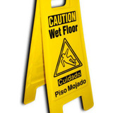 Heavy Duty Floor Stand - Caution Wet Floor - Bilingual