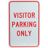 Aluminum Sign - Visitor Parking Only - .08"" Thick TM7J