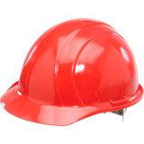 ERB Americana Cap Safety Helmet 4-Point Slide-Lock Suspension Red