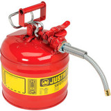 Justrite Type II Safety Can - 2-Gallon with 5/8"" Flexible Spout Red 7220120