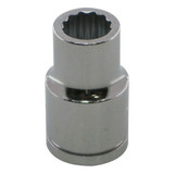 Westward Socket, Steel, Chrome, 9 mm  10E251