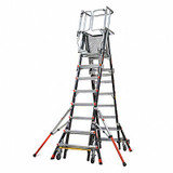 Little Giant Ladders Adj. Cage Pltfrm Lddr,14ft,Fbrglss,375lb 18515-240