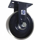 Rwm Kingpinless Plate Caster,Rigid,5500 lb. 75-FSR-0830-R