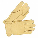 Bdg Leather Gloves,Shirred Slip-On Cuff,M 20-1-365-M